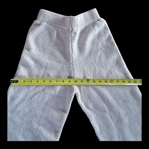 Sincerely Jules Wide Leg Boho Beach Pants Cream Chunky Thermal Knit Cotton XS - Picture 11 of 16
